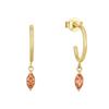 amor Creolen Orange Damen