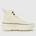 Converse run star hike counter climate trainers in white