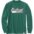 Carhartt Relaxed Fit Script Graphic Chemise à manches longues, vert, taille S