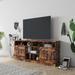 Modern TV Stand TV Console Cabinet 3 Open Shelves Entertainment Center Wood Universal Media Console for Living Room, Walnut
