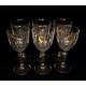 "Crystal Wine Glasses - Set of 6 - Cristal D'France - Genuine 24% Leaded - Handmade in France - 6 1/2\" tall - Crystal Barware"