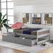 Twin Size Daybed Platform Bed with 2 Drawers, Solid Wood Twin Size Storage Bed Frame with Slats Support, No Box Spring Needed