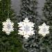 Set of 3 Hanging Christmas Lights- Snowflakes or Stars