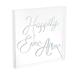 Happily Ever After 23.63" Square Contemporary Glam Acrylic Box USB Operated LED Neon Light, White by JONATHAN Y