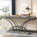 70.9 Inch White Gold Console Table Extra Long Narrow Sofa Couch Console Table