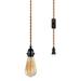 Hemp Rope Pendant Light Chandelier Socket Industrial Pendant Light Retro Style 18inch E26/E27 Socket with Switch - 7.09