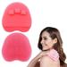 2 Pack Soft Silicone Shower Brush Body & Face & Short Hair Wash Bath Exfoliating Skin Massage Scrubber Dry Skin Brushing Glove Loofah Fit for Sensitive and All Kinds of Skin (Pink)