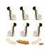 Gold Guitar Tuning Pegs Tuners Small Square Machine Heads for Electric Guitar 3L 3R Pack of 6 (Golden)