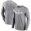 "T-shirt à manches longues Reading Wordmark Graphic - Sports Grey - Homme - Homme Taille: XL"