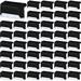 96 Pack Solar Deck Lights Outdoor Solar Step Lights LED Outdoor Waterproof Solar Fence Lights Stair Lights for Driveway Fence Yard Patio Garden Pathway Warm White (Black)