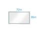 RUXAN 72 x 36 Inch LED Bathroom Mirror with Lights Lighted Vanity Mirror Anti Fog Design Large Wall Mounted Light Up Mirror Hanging Rectangle