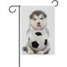 SKYSONIC Garden Flag Funny Puppy Holding A Soccer Ball Double-Sided Printed Garden House Sports Flag - 28x40in -Decorative Flags for Courtyard Garden Flowerpot