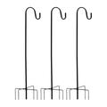 3PCS Sturdy Shepherd Hook Garden Hanging Hook Flower Basket Bird Feeder Hook