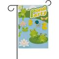 SKYSONIC Garden Flag Colorful Pond Party Double-Sided Printed Garden House Sports Flag - 28x40in -Decorative Flags for Courtyard Garden Flowerpot