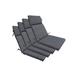 Indoor Outdoor High Back Chair Cushions Replacement Patio Chair Seat Cushions Set Of 4 Slate Grey