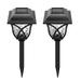 2PCS LED Solar Glass Lawn Lamp Outdoor Landscape Pole Lights for Garden Path Decoration