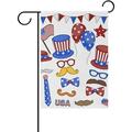 SKYSONIC 4Th July Patriotic Clip Art Double-Sided Printed Garden House Sports Flag-28x40(in)-Polyester Decorative Flags for Courtyard Garden Flowerpot