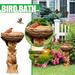 Christmas Ornaments Set Resin Birdbath Polyresin Antique Garden Bird Bath For Home Garden Yard Personalized Christmas Ornaments Hallmark Ornaments