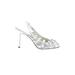 Guess Heels: Slip On Stiletto Cocktail Party Silver Shoes - Women's Size 9 - Almond Toe