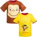 Curious George Toddler Boys 2 Pack T-Shirts Toddler to Little Kid