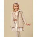 CARAMELO Beige Faux Fur Gilet - Size: 12-18 months/18-24 months/2 years