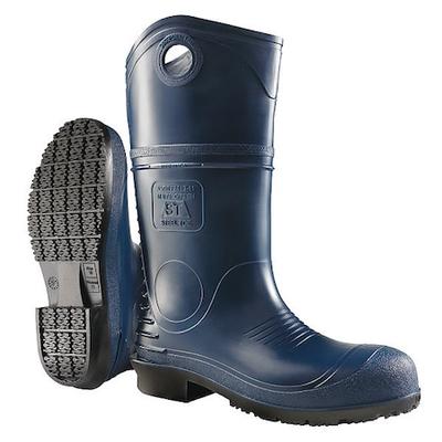 DUNLOP 8908633 Men's Rubber Boot, 5 Steel Toe, 16" H, Blue, 8908633