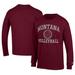 Men's Champion Maroon Montana Grizzlies Stacked Logo Volleyball Jersey Long Sleeve T-Shirt