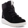 Winterboots ECCO "URBAN SNOWBOARDER", Kinder, Gr. 36, schwarz, Veloursleder, sportlich, Schuhe, Schlupfboots, Outdoorboots, Snowboots mit GORE-TEX Membran