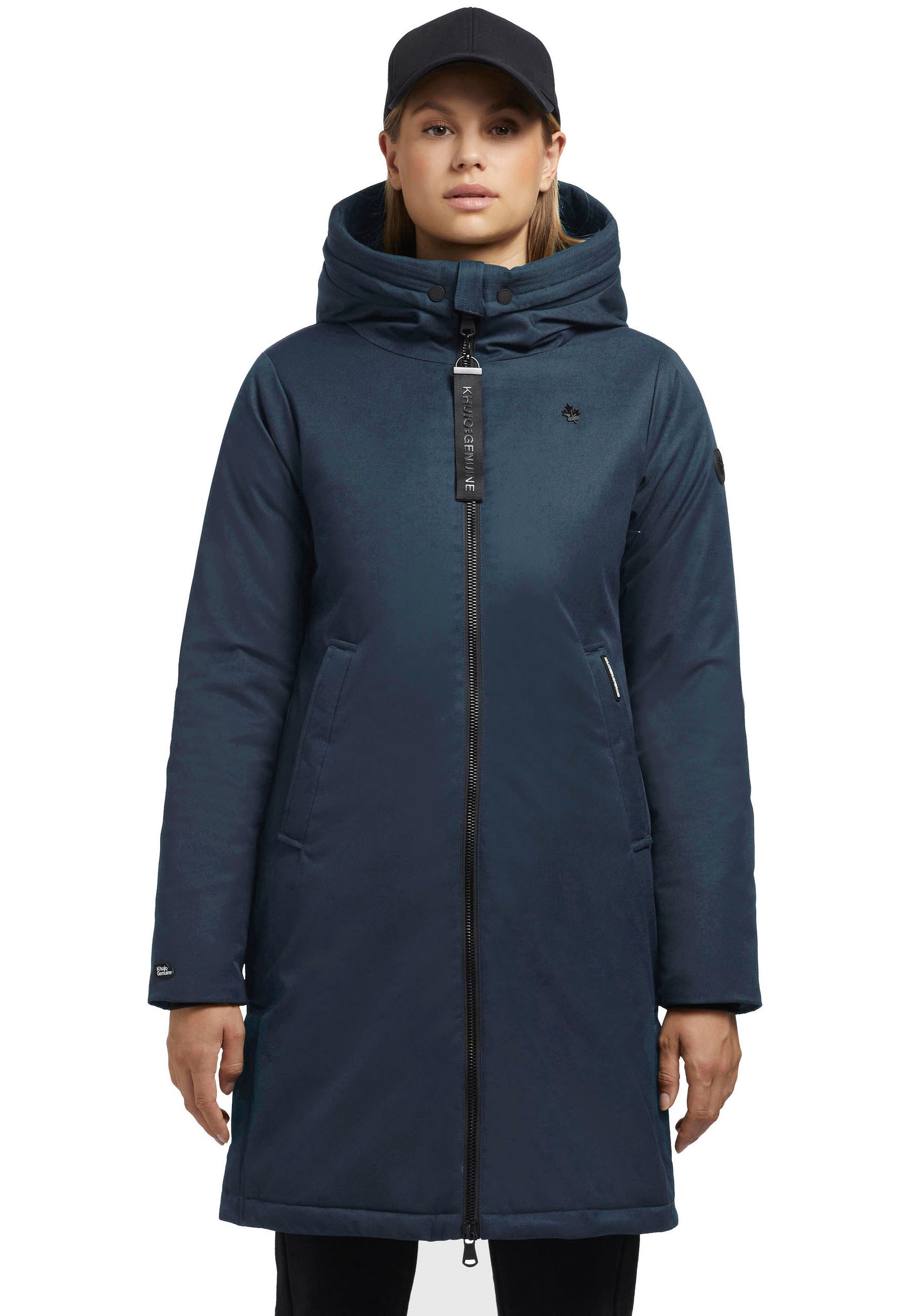 Wintermantel KHUJO "LISAD", Damen, Gr. L (40), blau (legion patrol), Web, Obermaterial: 100% Polyester, ca. Mitte Oberschenkel, Mäntel Wintermantel