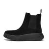 Chelseaboots FITFLOP "F-MODE", Damen, Gr. 39, schwarz, Veloursleder, Elastischer Einsatz, unifarben, casual, Schuhe, Chunky Boots mit Plateausohle