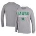 Men's Champion Gray Hawaii Rainbow Warriors Stacked Logo Volleyball Jersey Long Sleeve T-Shirt