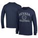 Men's Champion Navy Nevada Wolf Pack Stacked Logo Volleyball Jersey Long Sleeve T-Shirt