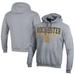 Men's Champion Gray Rochester Yellow Jackets Stacked Logo Basketball Eco Powerblend Pullover Hoodie