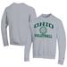 Men's Champion Gray Ohio Bobcats Icon Logo Volleyball Eco Powerblend Pullover Sweatshirt