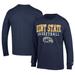 Men's Champion Navy Kent State Golden Flashes Icon Logo Basketball Jersey Long Sleeve T-Shirt