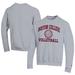 Men's Champion Gray Boston College Eagles Icon Logo Volleyball Eco Powerblend Pullover Sweatshirt