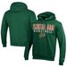 Men's Champion Green Florida A&M Rattlers Stacked Logo Basketball Eco Powerblend Pullover Hoodie