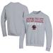 Men's Champion Gray Boston College Eagles Stacked Logo Hockey Eco Powerblend Pullover Sweatshirt