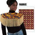 BintaRealWax African Multistrand Necklace Shawl Fringe Decoration Ankara African Net Necklaces Shawl Collar Women Clothings Accessories SP056