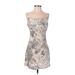 JOA Casual Dress - A-Line Square Sleeveless: Tan Snake Print Dresses - Women's Size X-Small