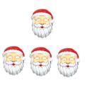 4 pcs glow mask outfits for kids latex clothing cosplay outfits kids santa cosplay santa mouth cover christmas light up masks Luminous Mask Santa Claus Modeling Mask Party Prop Toy