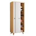 Wardrobes Wardrobe Home Small Apartment Nordic Wardrobe Simple Sliding Door Panel Assembly Children's Cabinet (Color : Natural, Size : 190x50x80cm)