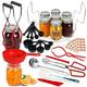 Canning Supplies Starter Kit - 79pcs Canning Kit with Canning Rack, Canning Tongs, Jar Lifter and Numerous Essential Canning Tools, Food Grade Stainless Steel Canning Set for Canning Pot, Mason Jars