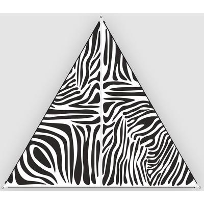 Sonnensegel BENT "Verbindbares Sonnensegel TC-Zip-Canvas Single", schwarz-weiß (zebra druck, rv schwarz), Sonnensegel, B: 250cm, Polyester, B:250cm