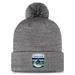 Men's Fanatics Branded Gray Vancouver Canucks Authentic Pro Home Ice Cuffed Knit Hat with Pom