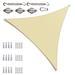 Royal Shade Colourtree Triangle Sun Shade Sail w/ Hardware Kit Pack, Stainless Steel in Brown | 16 ft. x 16 ft. x 16 ft | Wayfair TAPT16-3-kit