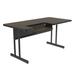 Correll, Inc. Bi-Level Work Station Particle Board Core High-Pressure Laminate Top Desk Wood/Metal in Brown | 29" H x 60" W x 30" D | Wayfair