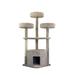 Prestige Cat Trees Maine Coon House Cat Condo Wood in Gray/White/Brown | 61" H x 41" W x 36" D | Wayfair 130014-Beige