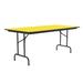 Correll, Inc. 72" Rectangular Portable Folding Table Wood in White/Black/Yellow | 29" H x 72" L x 36" W | Wayfair CF3672PX-38