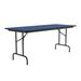 Correll, Inc. 72" Rectangular Portable Folding Table Wood in Blue/Black | 29" H x 60" L x 30" W | Wayfair CF3060PX-37